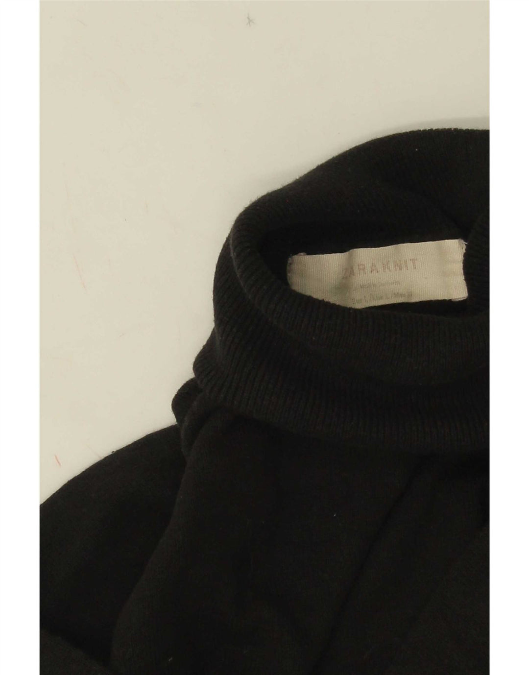Sweter damski Zara z wywijanym dekoltem UK 14, duży, czarny