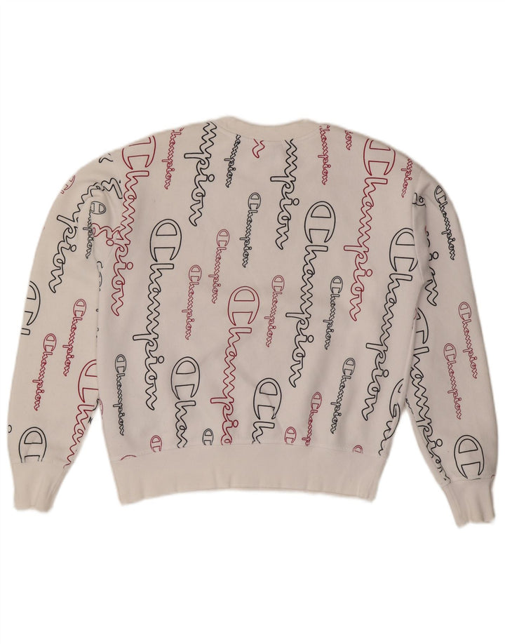 Damska bluza CHAMPION z grafiką oversize, UK 10, mała, biała
