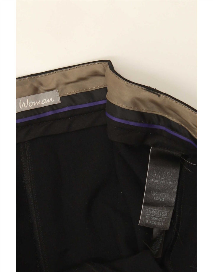 Marks & Spencer Damskie wąskie spodnie codzienne UK 12 Medium W32 L32 Czarne