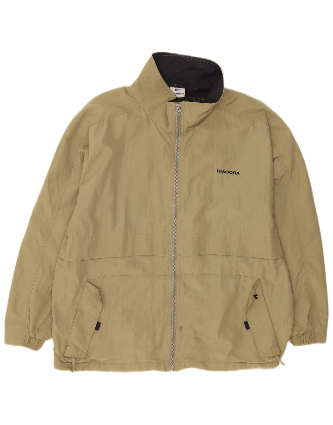 Męska kurtka przeciwdeszczowa Diadora o luźnym kroju UK 36, mała, khaki, poliamid
