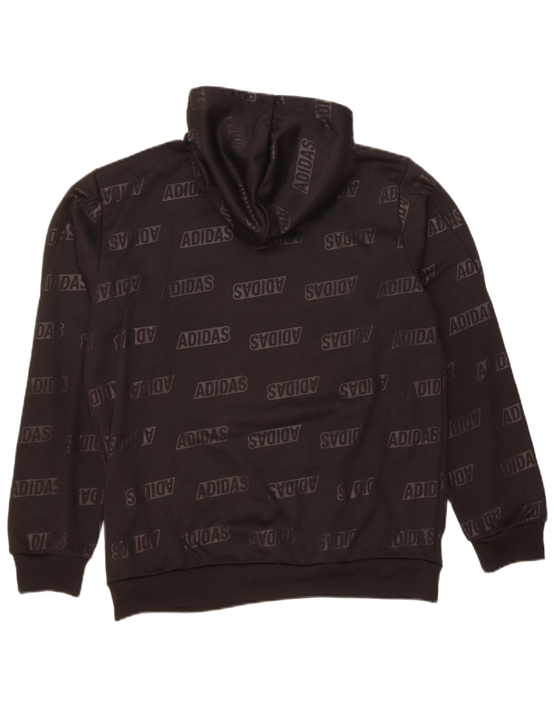 ADIDAS Mens Graphic Hoodie Jumper Large Black Polyester