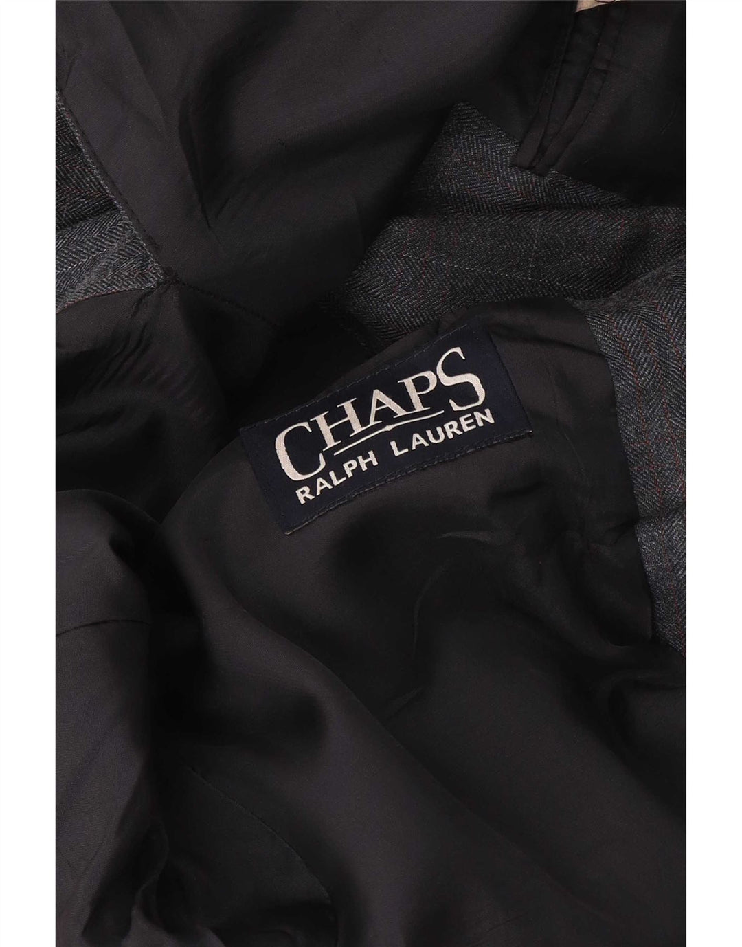 Męska marynarka zapinana na 2 guziki Chaps UK 42 XL Granatowa kratka
