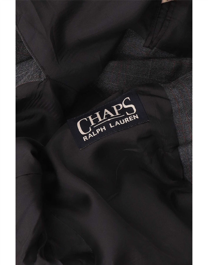 Męska marynarka zapinana na 2 guziki Chaps UK 42 XL Granatowa kratka