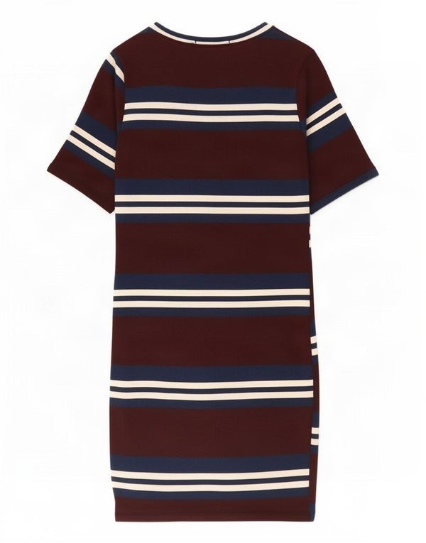 Damska sukienka T-shirt Topshop Petite UK 8 w małe bordowe paski