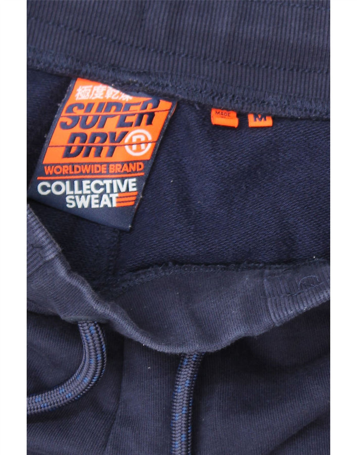 Męskie spodnie dresowe Superdry Joggery, średnio-granatowe, bawełniane
