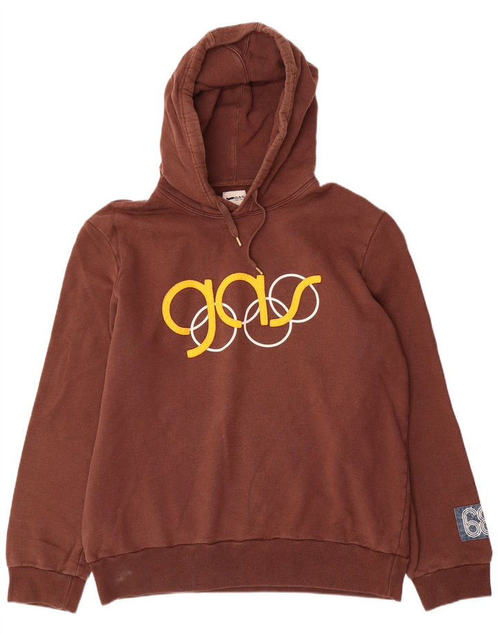 Męski sweter z kapturem Gas, 2XL, brązowy