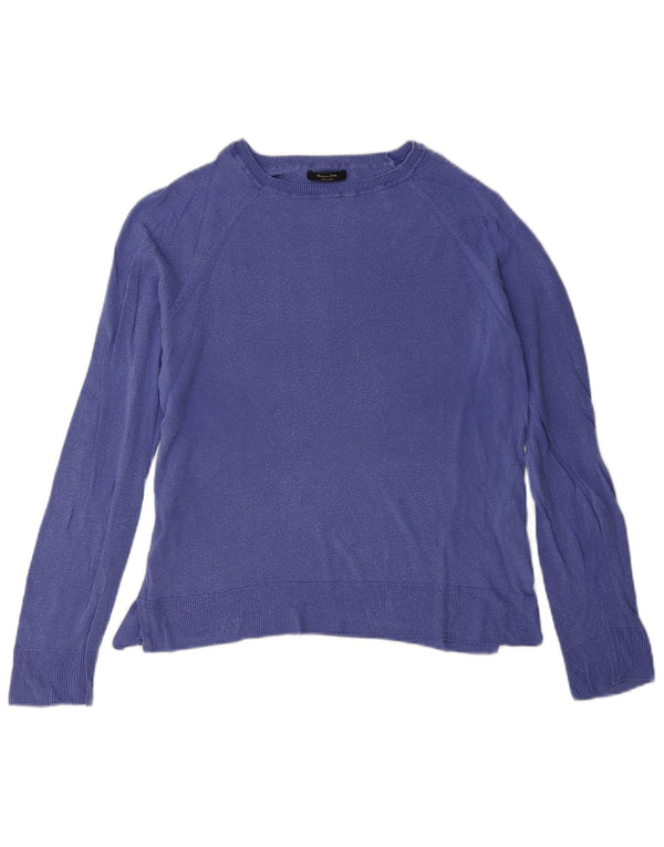 Damska bluzka oversize Massimo Dutti Top UK 6 XS Granatowy Lyocell
