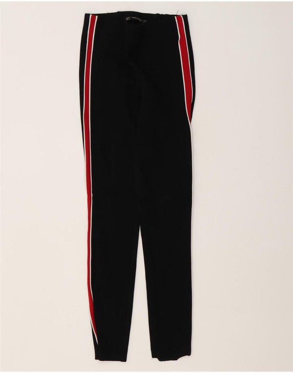 Legginsy damskie Zara Trafaluc UK 4 XS Czarna wiskoza z blokami kolorów