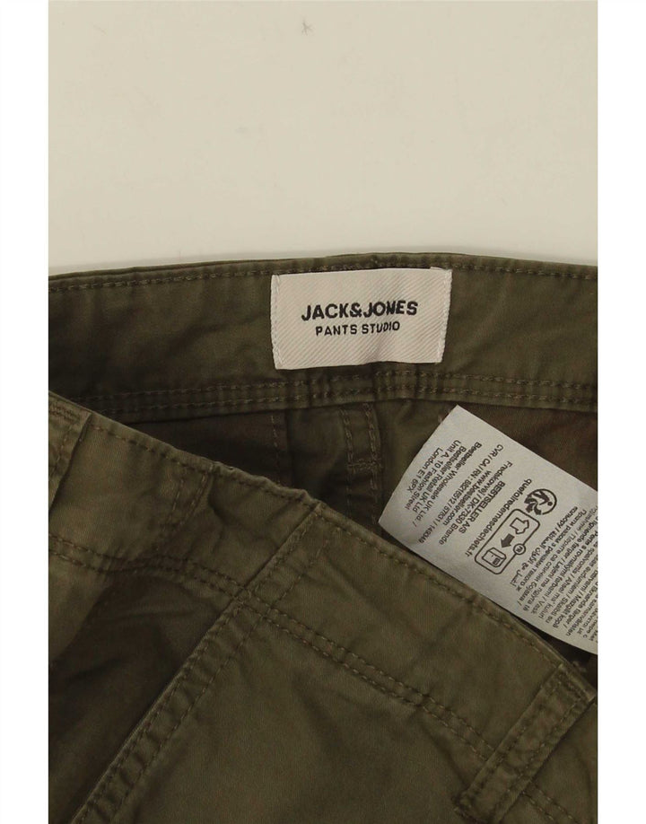 Męskie spodenki cargo Jack & Jones, średnie W34, bawełna khaki