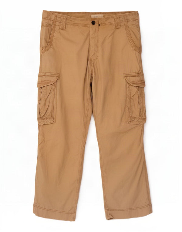 Męskie spodnie cargo Marks & Spencer W36 L29, bawełna khaki