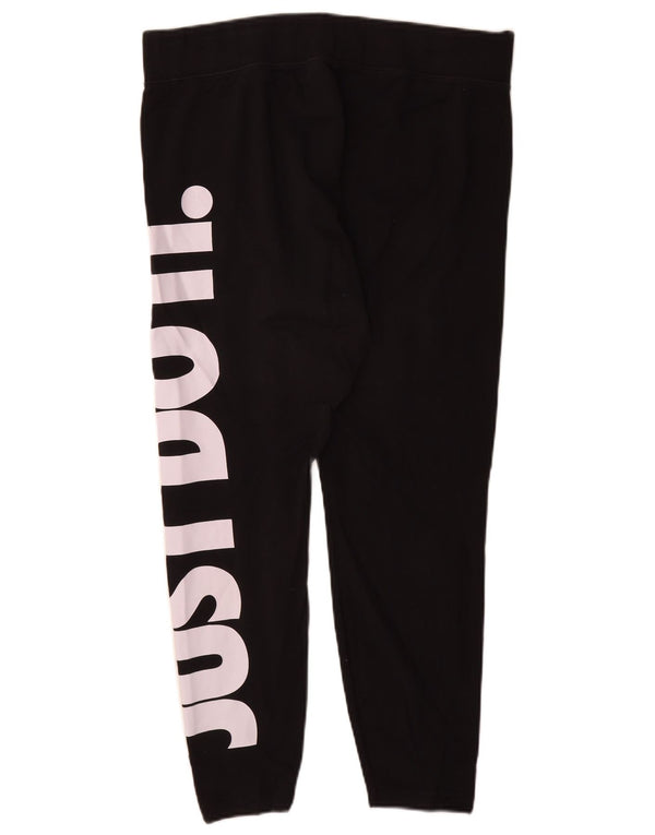 Damskie legginsy Nike Graphic UK 20 2XL, czarne, bawełniane