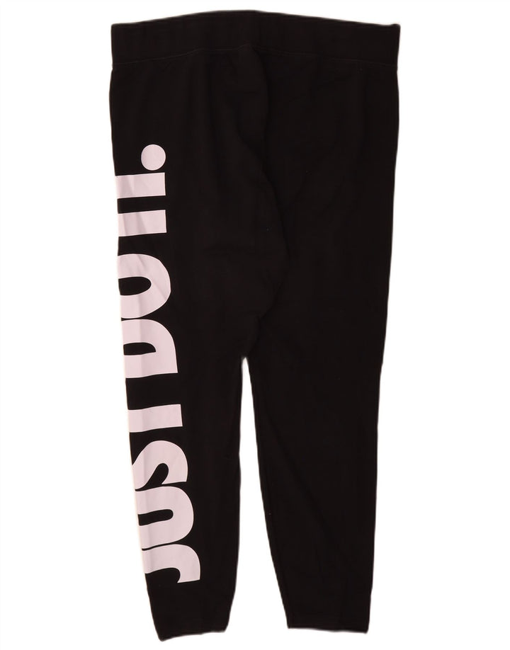 Damskie legginsy Nike Graphic UK 20 2XL, czarne, bawełniane