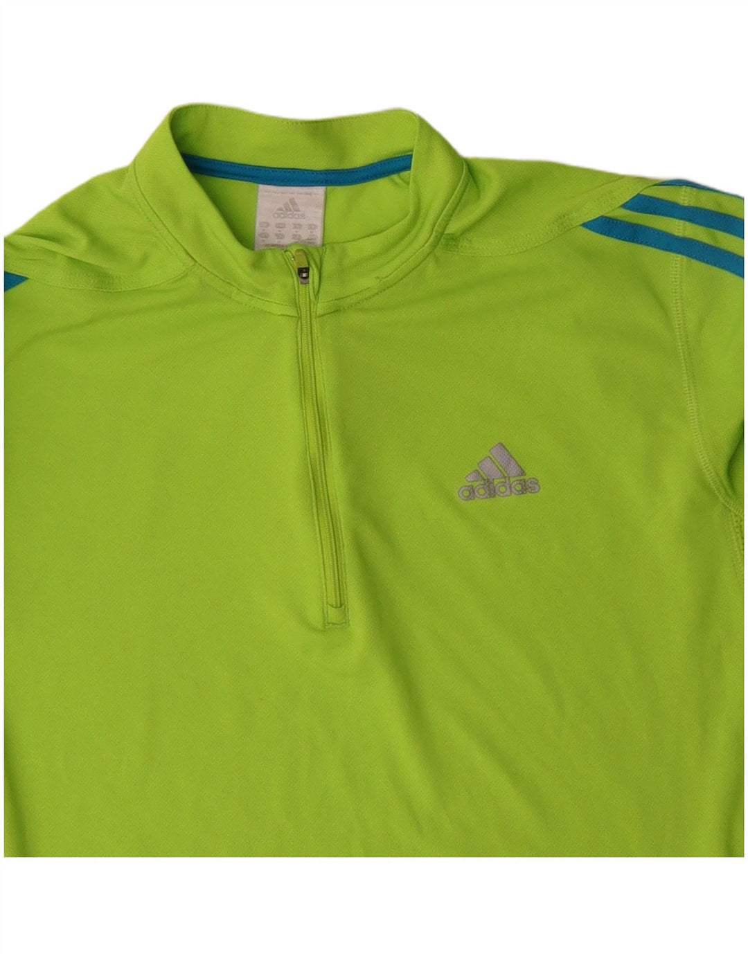Męski dres ADIDAS z zamkiem błyskawicznym na szyi, średni zielony poliester