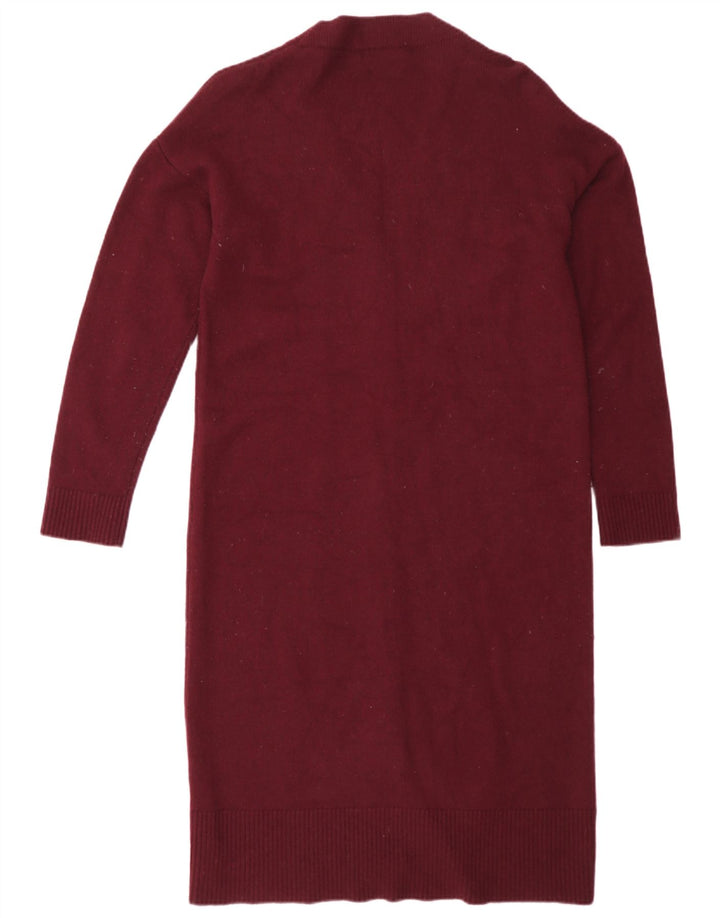 Sweter damski Massimo Dutti Longline Cardigan UK 14 średni burgund