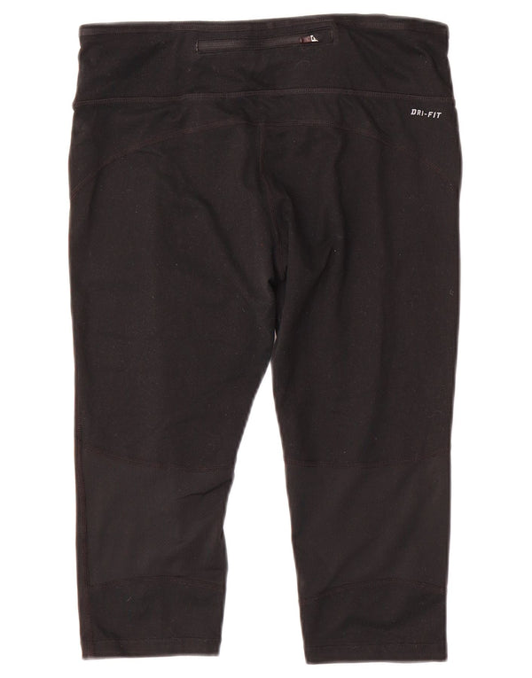 Legginsy damskie Nike Dri Fit Capri UK 14, średnie czarne