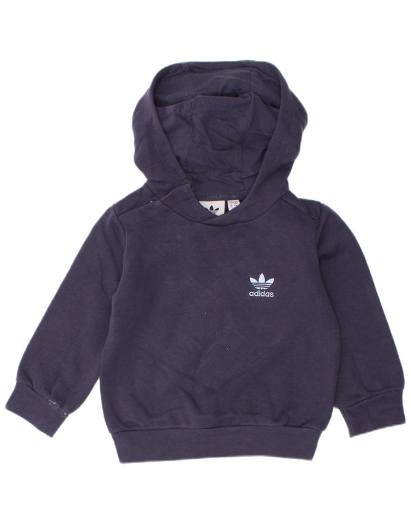Bluza z kapturem Adidas dla chłopców 9-12 miesięcy, granatowa, bawełniana