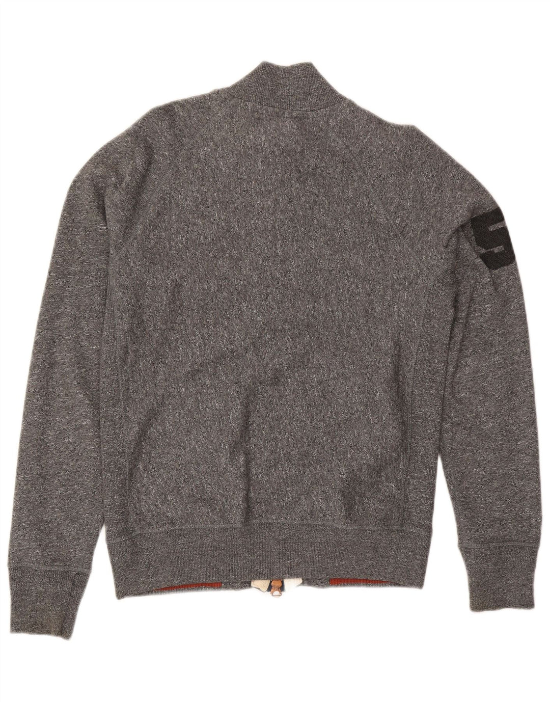 Męska kurtka dresowa Superdry z grafiką, duża, szara, bawełniana