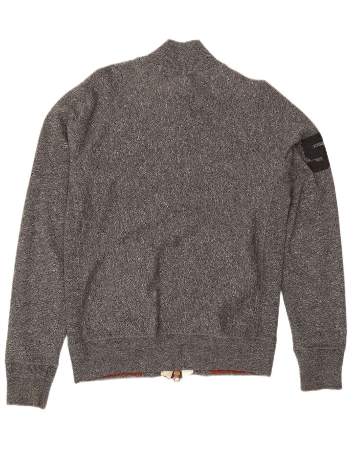 Męska kurtka dresowa Superdry z grafiką, duża, szara, bawełniana