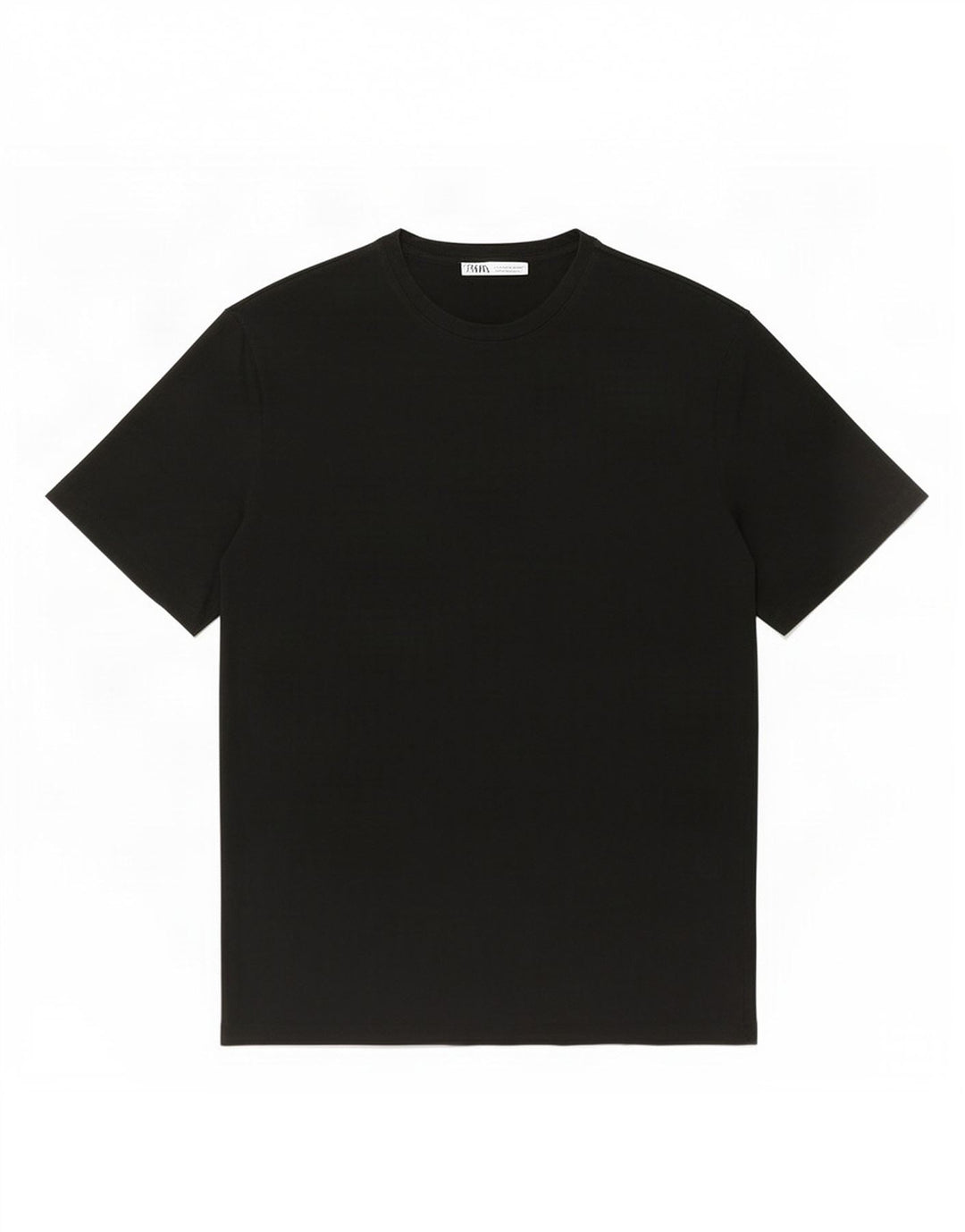 T-shirt męski Zara, duży, czarny, bawełniany