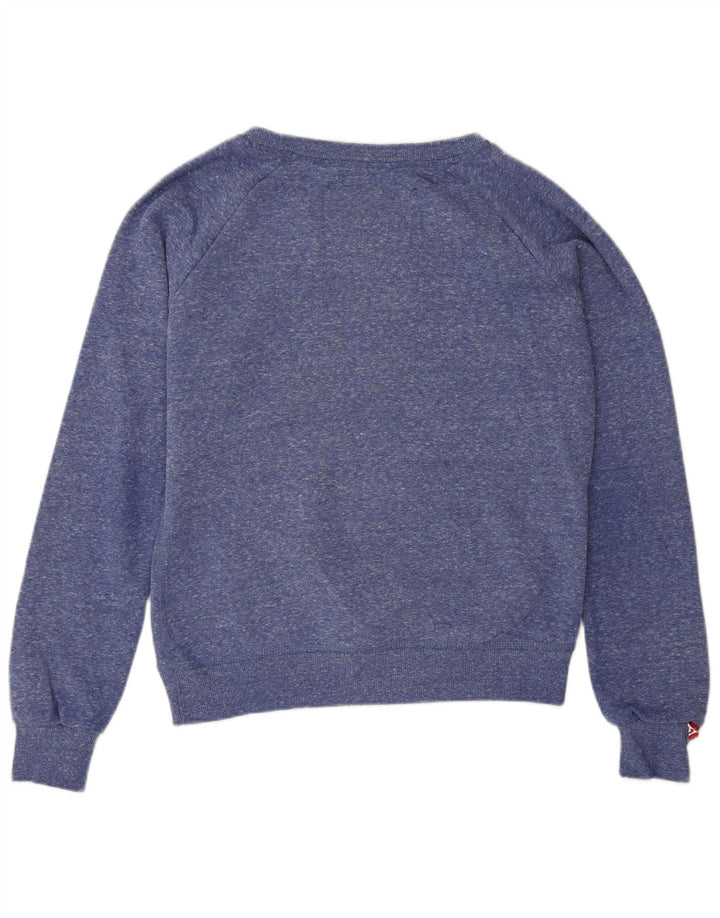 Damska bluza lekkoatletyczna SUPERDRY UK 14, średnioniebieska, nakrapiana