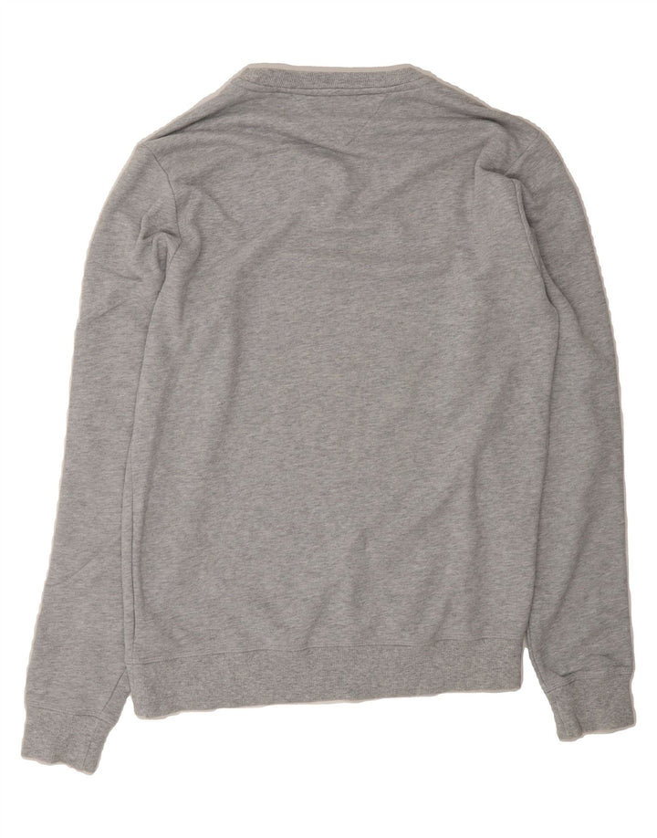 TOMMY HILFIGER Mens Graphic Sweatshirt Jumper Medium Grey Cotton Vintage Tommy Hilfiger and Second-Hand Tommy Hilfiger from Messina Hembry 