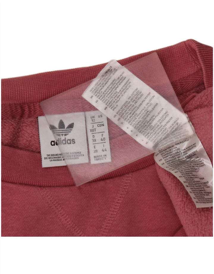 Damska bluza oversize ADIDAS UK 12, średnia różowa bawełna