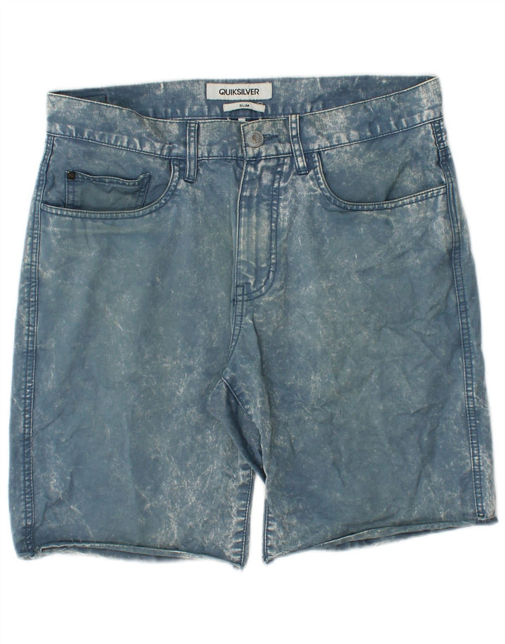 QUIKSILVER Mens Slim Fit Denim Shorts W32 Medium  Blue Cotton