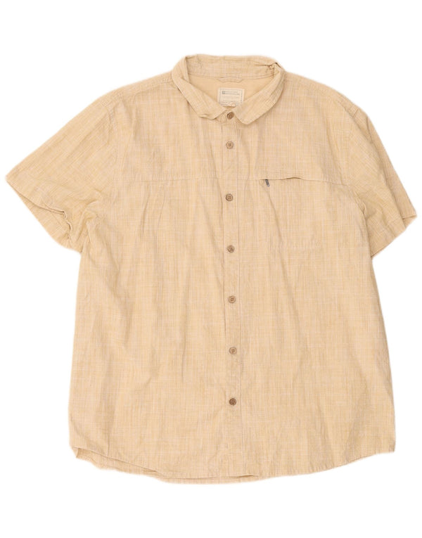 Męska koszula z krótkim rękawem Mountain Warehouse 2XL, beżowy poliester