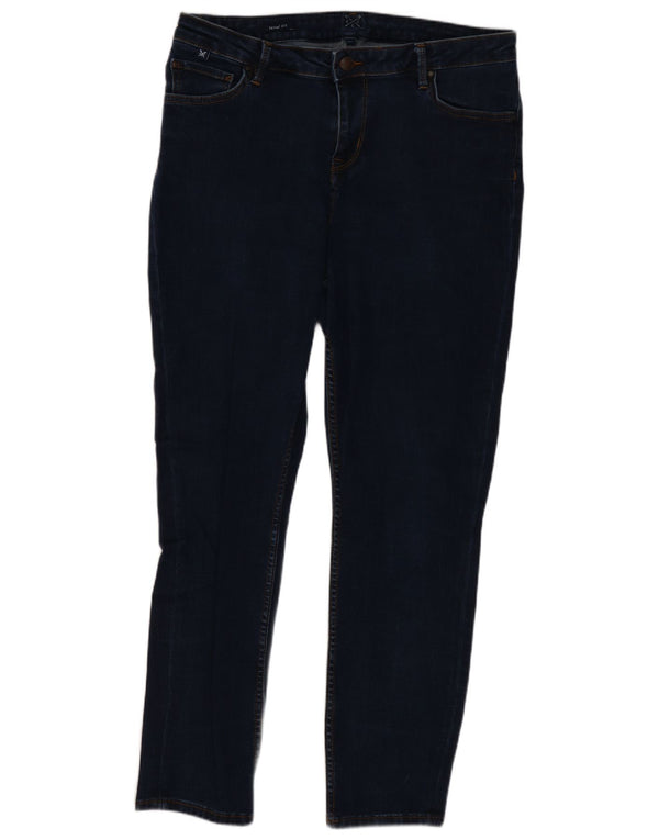 Crew Clothing Damskie obcisłe dżinsy UK 16 duże W34 L27 Granatowa bawełna