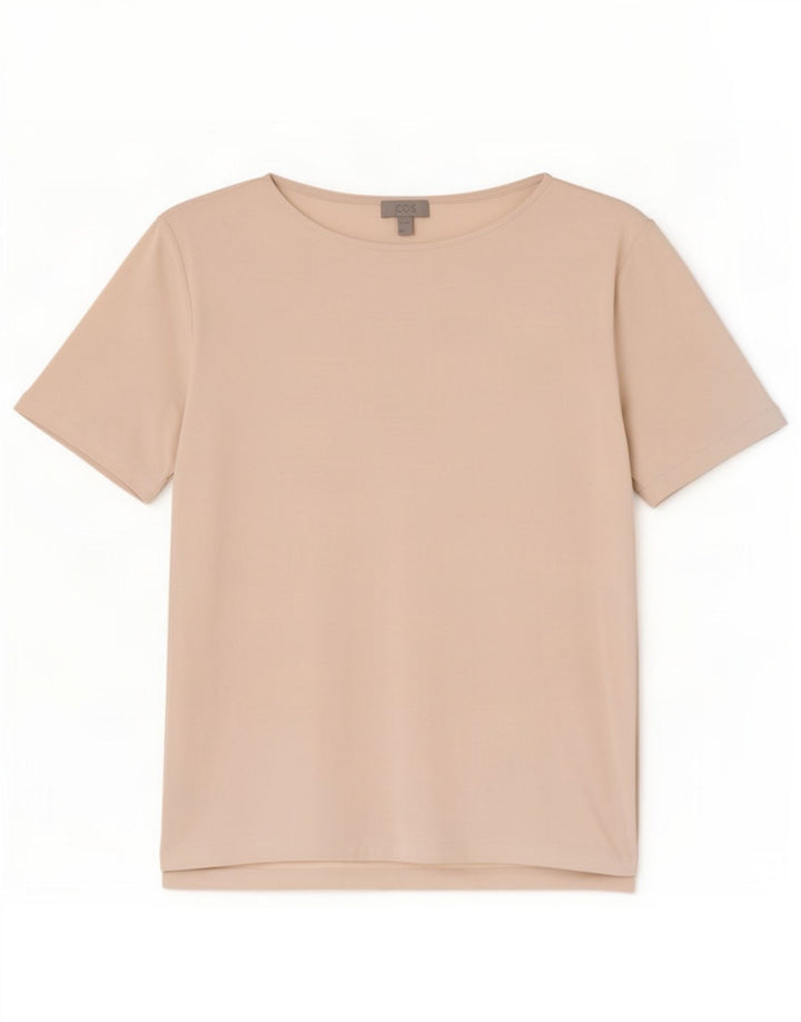 Cos Męski T-shirt Top Medium Off White Cotton
