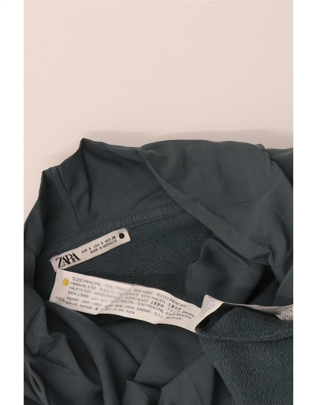 Damski sweter oversize Zara UK 10 Small, szary, bawełniany