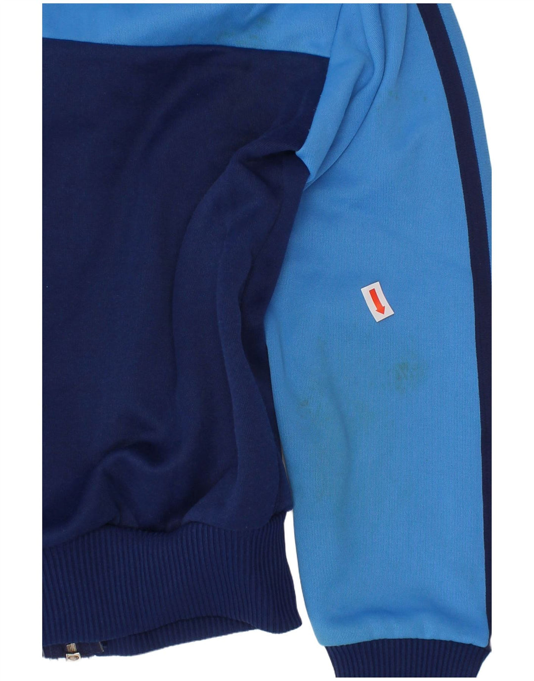 Chłopięca kurtka dresowa ADIDAS 9-10 lat, granatowa, z blokami kolorów