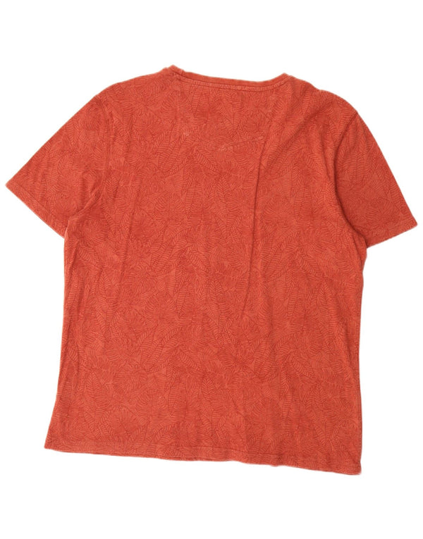 T-shirt męski Fat Face Top XL, czerwona, bawełniana w kwiaty