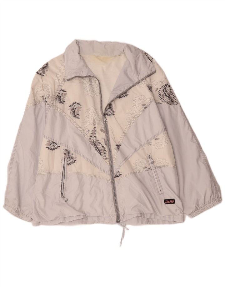 Męska kurtka dresowa w stylu vintage XL w kolorze białym