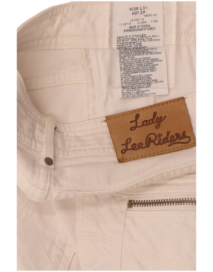 LEE Womens Amy Slim Jeans W28 L31 White Cotton