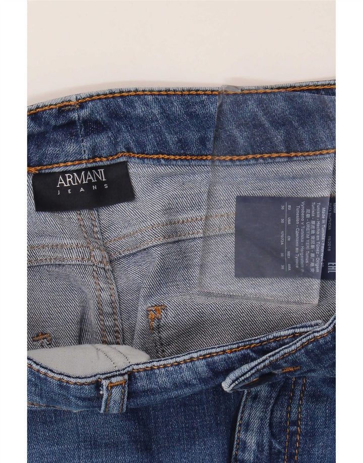 Armani Damskie Obcisłe Dżinsy W30 L33 Niebieskie Bawełniane