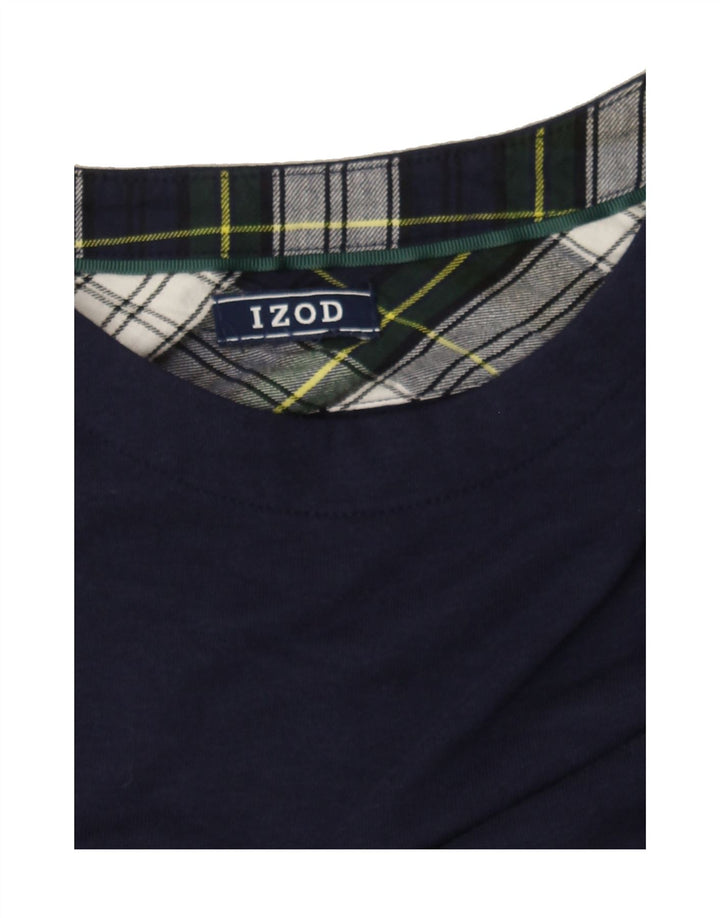 IZOD Womens Sweatshirt Jumper UK 14 Medium Navy Blue Cotton Vintage Izod and Second-Hand Izod from Messina Hembry 