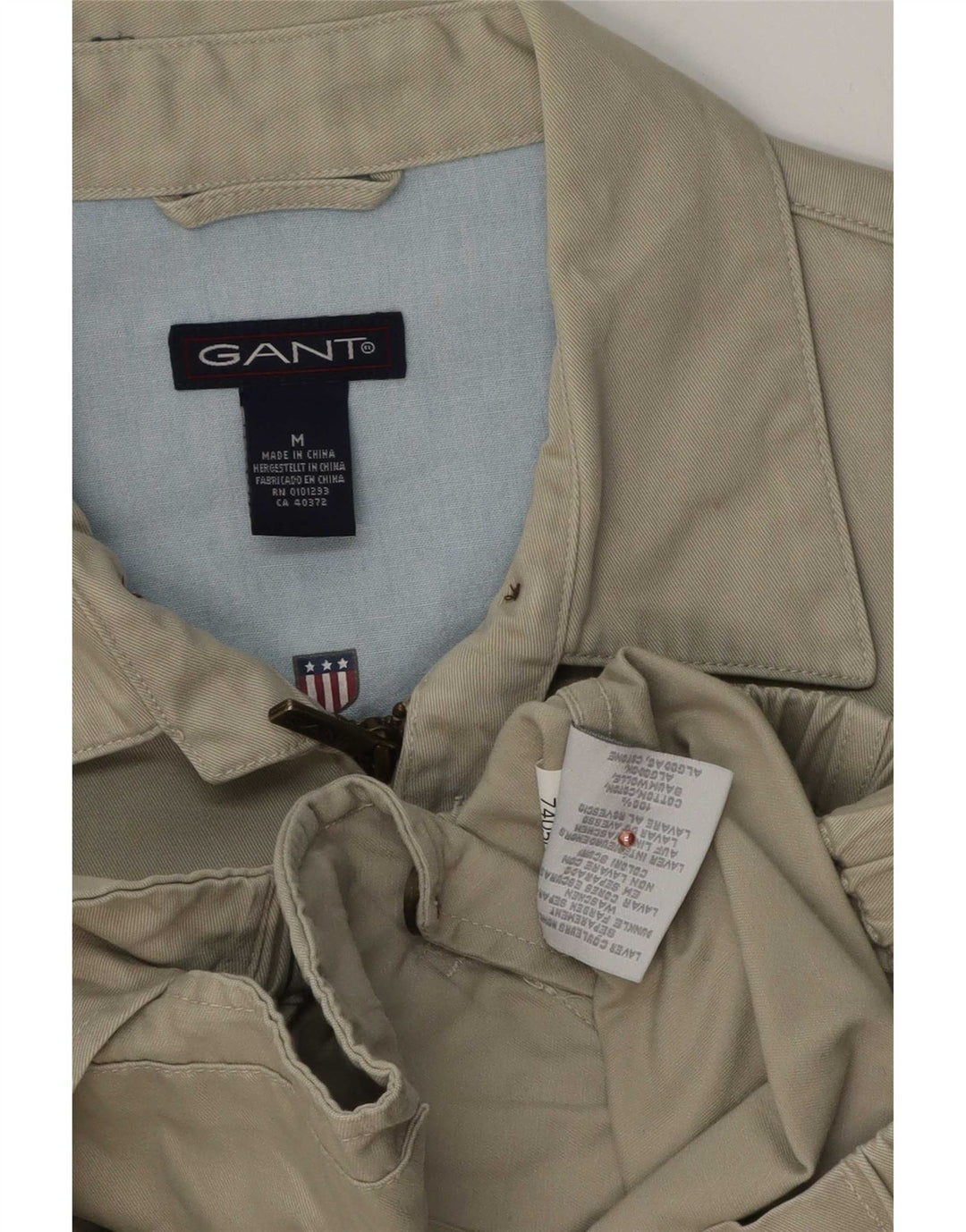Gant Męska kurtka bomber UK 38 Medium Beige Cotton