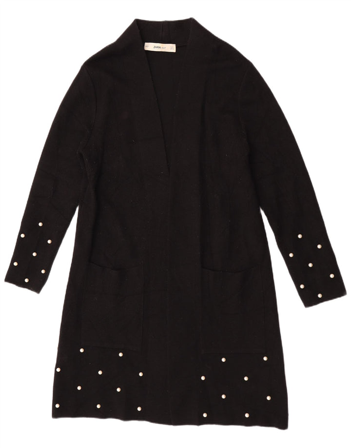 Sweter damski Zara Longline Open Cardigan UK 10 Small Black