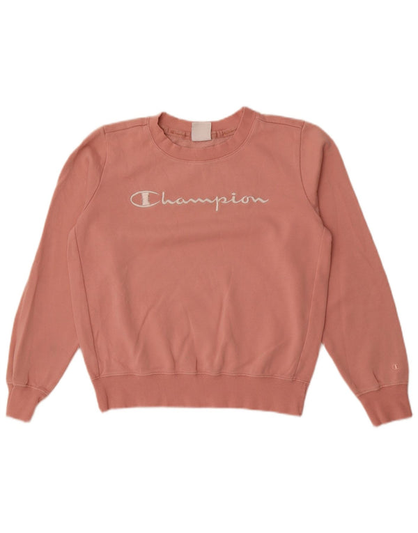 Damska bluza Champion Crop Graphic Oversized Sweter UK 10 Small Pink