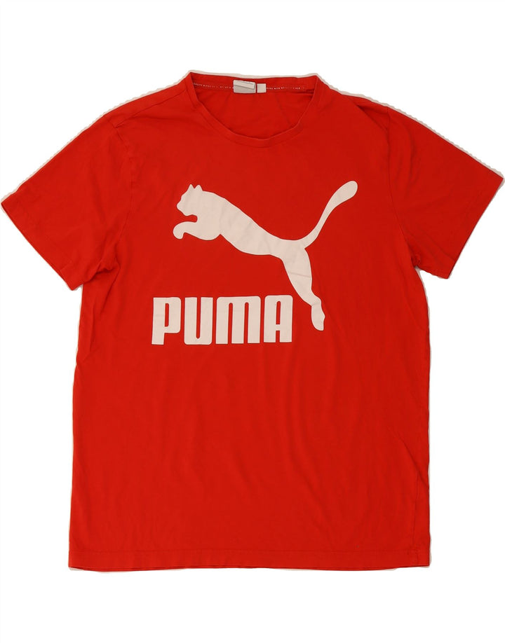 PUMA Mens Graphic T-Shirt Top Large Red Vintage Puma and Second-Hand Puma from Messina Hembry 