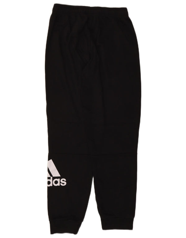 Męskie spodnie dresowe Adidas z grafiką, małe, czarne, bawełniane