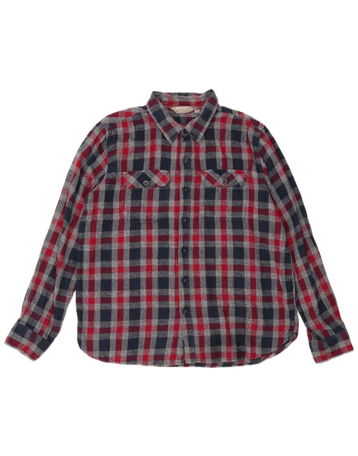 MOUNTAIN WAREHOUSE Męska koszula flanelowa XL, bawełniana w granatową kratę