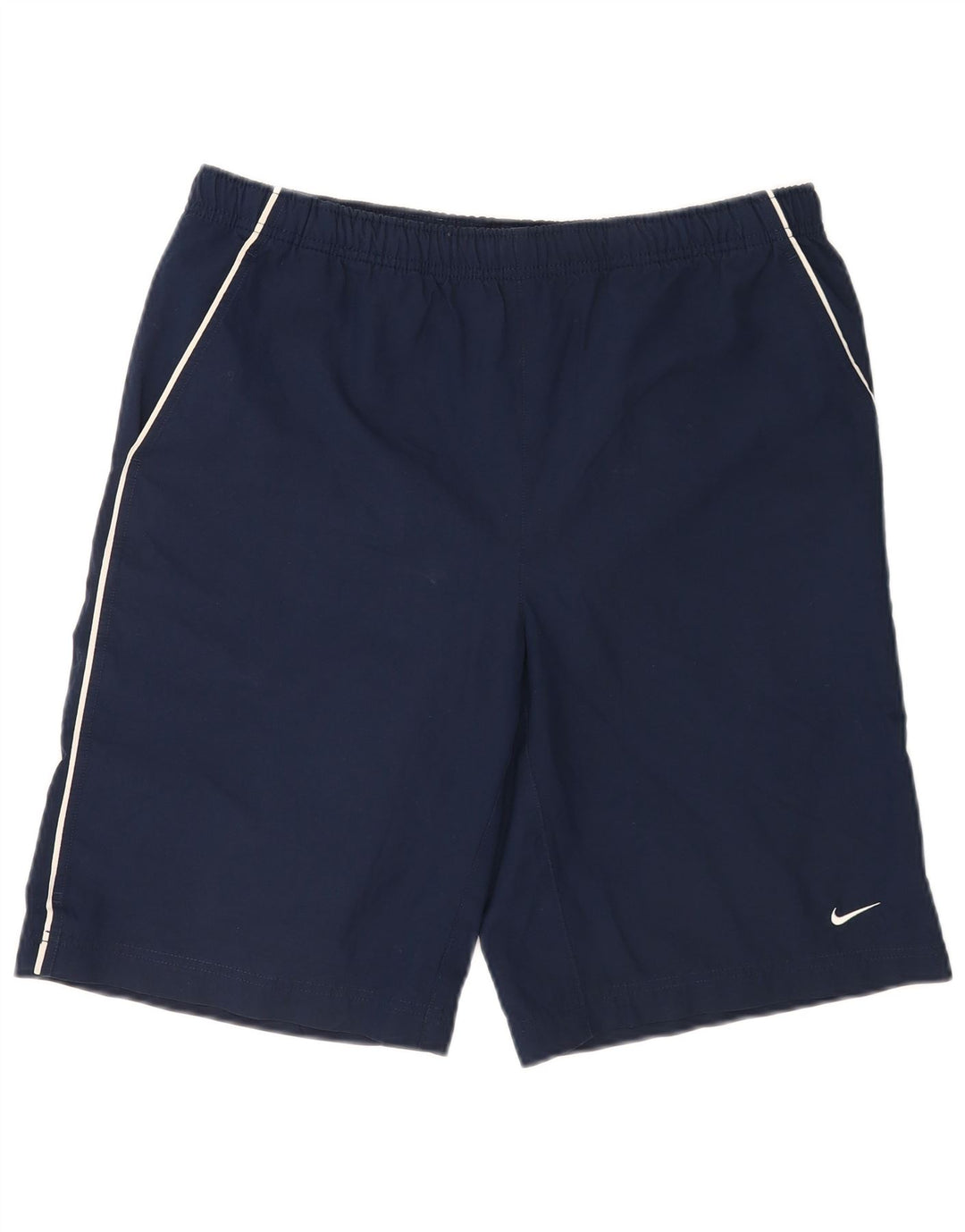 Męskie spodenki sportowe Nike Graphic Regular, średnie granatowe, poliestrowe sportowe