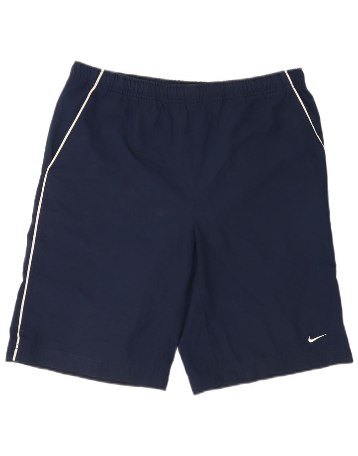 Męskie spodenki sportowe Nike Graphic Regular, średnie granatowe, poliestrowe sportowe