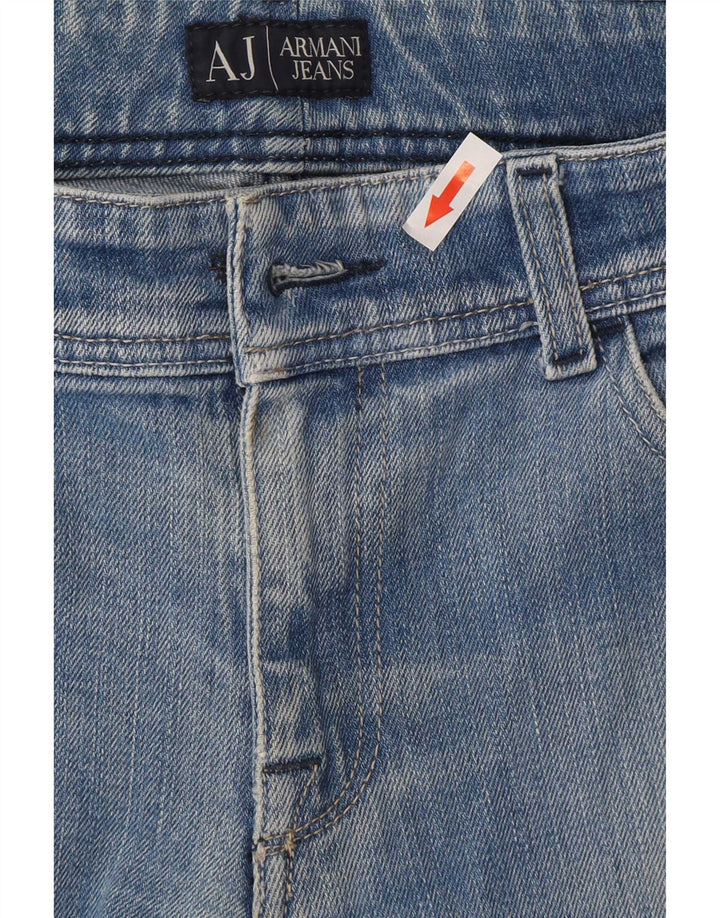 Damskie proste dżinsy Armani W27 L32 Niebieskie bawełniane