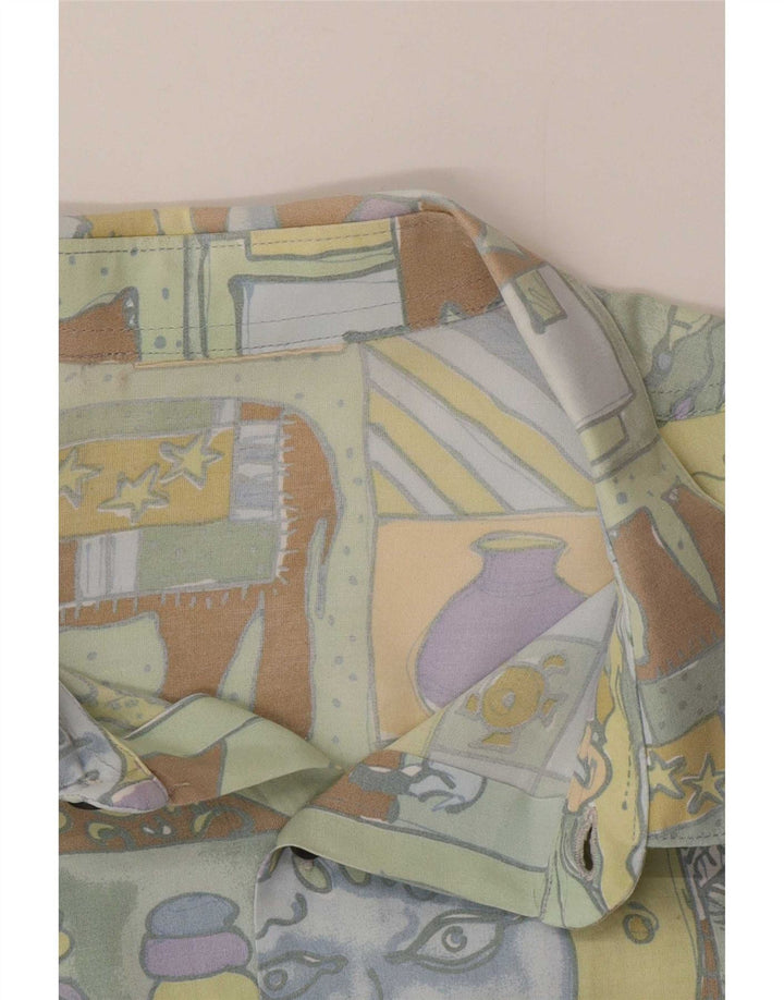 Koszula męska w stylu vintage, duża, wielobarwna patchworkowa