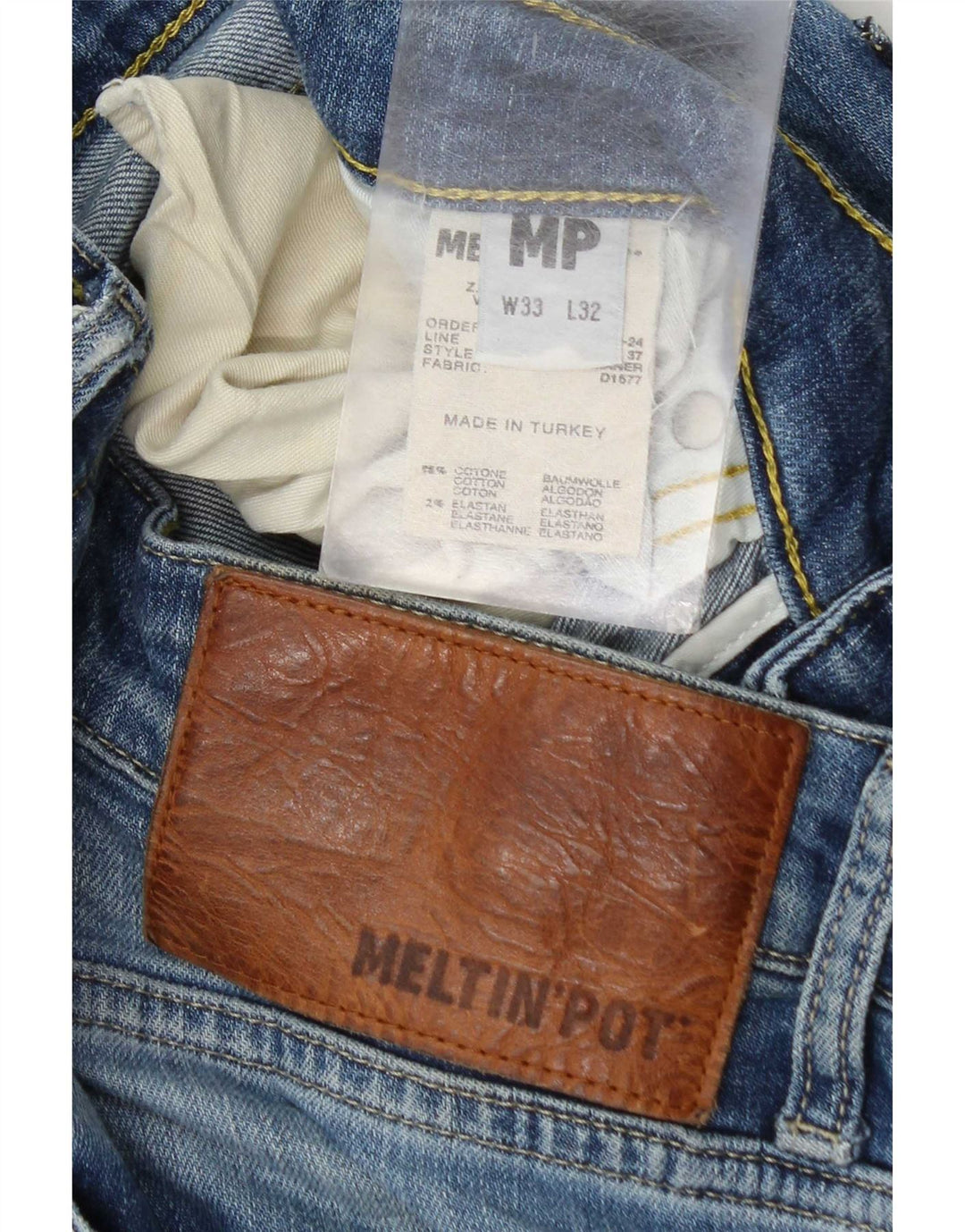 Męskie jeansy Meltin' Pot W33 L32 Niebieska bawełna
