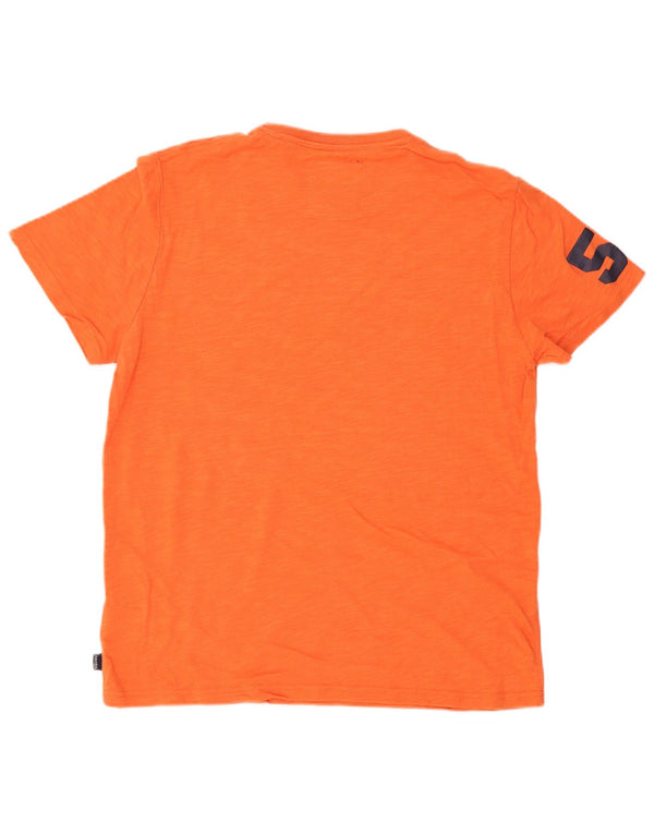 Męski T-shirt Superdry z grafiką, 2XL, pomarańczowy, bawełniany