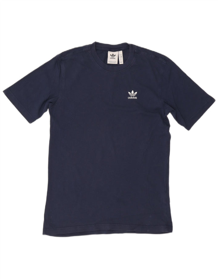 Adidas Męski T-Shirt Top Mały Granatowy Bawełniany